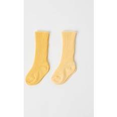 Yellow Socks Children's Clothing Polarn O. Pyret Two Pack Baby Socks Yellow 9-12m x 19/21