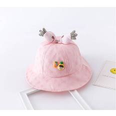 Babies Bucket Hats Children's Clothing RYWOLT Pink Cute Girls Bucket Hat Baby Sun Fisherman Fashion Simple And Versatile Cartoon