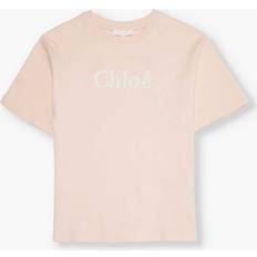 Chloe Chloe Girls Pink Washed Kids Logo-embroidered Short-sleeved Cotton-jersey T-shirt 4-14 Years Pink Washed Pink