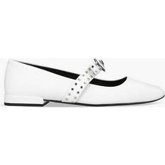 Versace Ballerinas Versace Womens White Bow-embellished Leather Mary-jane Ballet Flats Eur Women WHITE