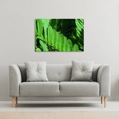 Natural Framed Art green leaves, long slender leaves Framed Art