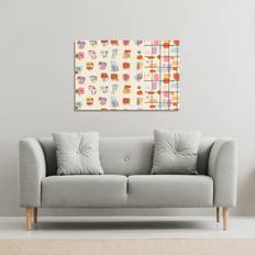 Orange Wall Decorations Lee Elephant Silhouette Canvas Framed Art