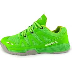 Green Racket Sport Shoes Karakal Prolite Men's Squash Shoes Lightweight Breathable Mesh Upper Green Sneakers