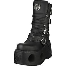 New Rock Botas New Rock boot metallic m-373-vc2 unisex black stiefel plattform Schwarz