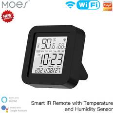 Smarta styrenheter Moes Moes wifi tuya smart ir fjernkontroll temperatur og fuktighetssensor til klimaanlegg tv ac fungerer med alexa google hjem
