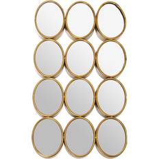 Metal Wall Mirrors Alexandra House Living Golden Circular Oval Wall Mirror