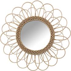 Alexandra House Living wicker Wall Mirror 45cm