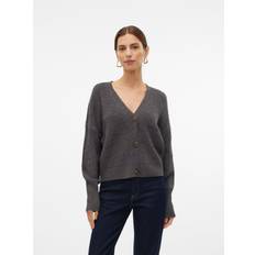 Vero Moda VMLea Gebreid Vest - Donkergrijs