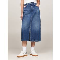 Tommy Hilfiger Women Skirts Tommy Hilfiger Retro Denim Skirt with Elegant Opening - Blue