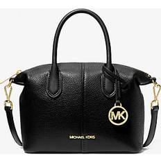 Svarte Messengervesker Michael Kors Hyde Small Pebbled Leather Satchel