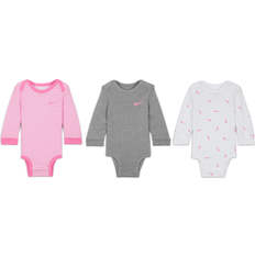 Nike Bodys Barnkläder Nike Body L/æ 3-pack - Vit/Lekfull Rosa