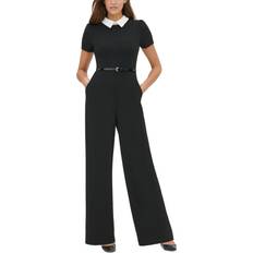 Jumpsuits & Overalls Tommy Hilfiger Collared Belted Jumpsuit Black/Cream