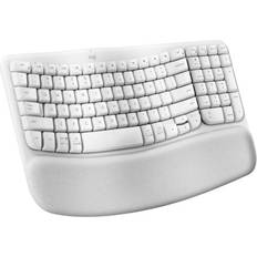 Logitech Standard Keyboards - White Logitech wave keys for mac ergonomic