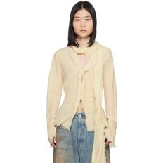 Acne Studios Blusar Acne Studios Off-White Scarf Blouse AEI WARM WHITE FR