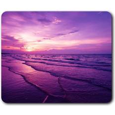 Purple Mouse Pads Beach Sunset Sunrise Mouse Mat Pad Desk Accessory Gadget 3936