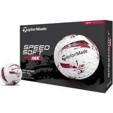 Rosso Palle da golf TaylorMade Speed Soft Ink Red Palle da Golf