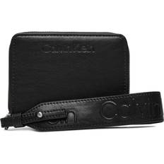 Calvin Klein RFID Wristlet Zip Around Wallet - Black