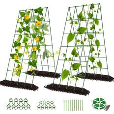 Plastic Trellises DoCred Cucumber trellis 2 foldable a frame trellis for raised bed