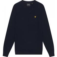 Lyle & Scott Herr Kläder Lyle & Scott Cotton Merino Crew Neck Tröja Blue