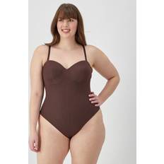 One Size Shapewear & Under Garments Maidenform Firm Control Tummy Shaping Multiway Thong Bodysuit Just Brown Women's