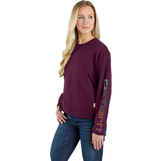 Carhartt Sweaters Carhartt Graphic Crew-Neck Long-Sleeve Sweatshirt for Ladies Eggplant