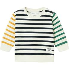 Name It 9-12M Top Name It Felpa 'LOBAS' - Zappiro/Giallo/Verde Erba/Bianco