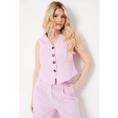 Pink - Women Suits Dorothy Perkins Button Detail Waistcoat Blush