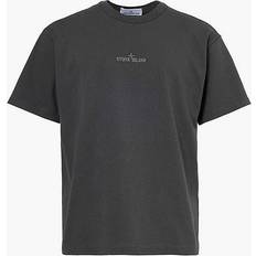 Stone Island T-shirts Stone Island Mens Lead Grey Old Effect Brand-embroidered Cotton-jersey T-shirt LEAD GREY