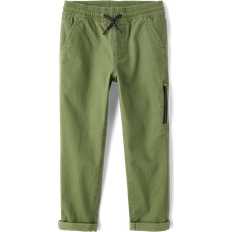 Boys - Green Pants The Children's Place Boys Roll Cuff Pull On Pants Olive Cotton/Spandex