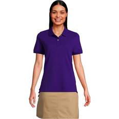 Clothing Lands' End School Uniform Women's Short Sleeve Mesh Polo Shirt Deep Purple