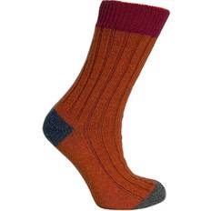 Clemente Merinoullstrumpor - Cerise/Orange