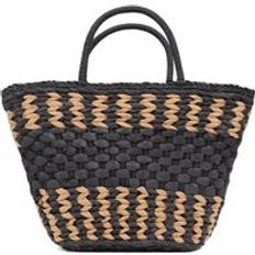 Bolsos Pavers Woven Beach-Style Bag QIA39007 325 369 Black-Beige