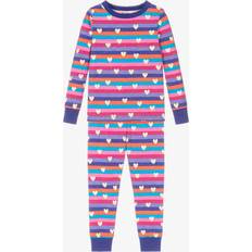 Jersey Pajamases Children's Clothing Hatley Girls Purple Stripe Cotton Pyjamas 12 year