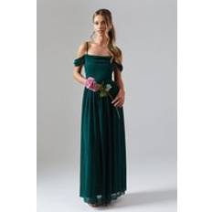 Coast Teen Cold Shoulder Stretch Mesh Bridesmaid Dress Emerald 11-12 Years