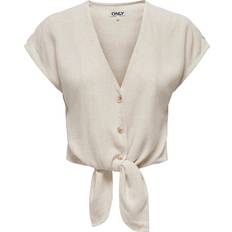 Beige Blouses Only Bluse 'SIESTA' sand sand