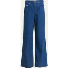 Red - Women Jeans Marni Wide Blue Jeans Low Rise - Blue