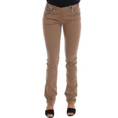 One Size Jeans Costume National Beige Super Slim Fit Designer Jeans Beige