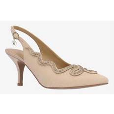 Shoes J. Reneé Fedosia BEIGE TEXTURED SHANTUNG Fabric W