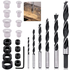 Power Tool Accessories Bedsure Keadic 23pcs dowel & tenon center & drill bits set, dowel drill center points pi