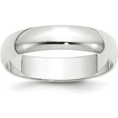 Unisex - White Gold Rings Belk & Co Women's 14K White Gold Millimeter Lightweight Half Round Band