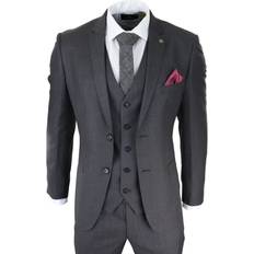 Grey Suits Paul Andrew Mens Piece Charcoal Grey Classic Stitch Suit