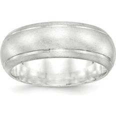 Silver - Unisex Rings JewelryWeb Sterling silver standard fit unisex 8mm satin finish wedding band sizes to