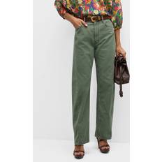 Green - Women Jeans Mother Full Pipe Skimp Wide Leg Jeans