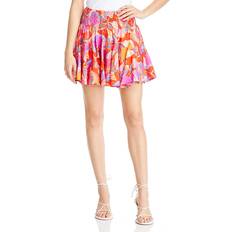 Aqua Skirts Aqua Printed Mini Skirt 100% Exclusive Orange Multi