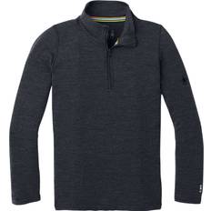 Black Base Layer Smartwool Merino 250 Zip Top Kids' Charcoal Heather