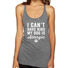 Tank Tops Wild Bobby by: Can t Have Kids My Dog is Allergic Funny Dog Lover Women Tri-Blend Racerback Tank Top Premium Heather