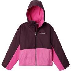 Columbia Girl's Benton Novelty Hooded Fleece Jacket - Pink Ice/Moonvista