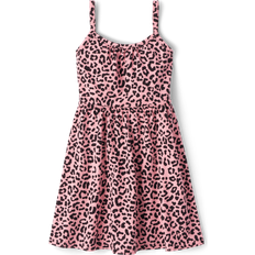 The Children's Place Leopard Children's Clothing The Children's Place Baby And Toddler Girls Leopard Cut Out Dress 12-18 Lt Plum Cotton/Polyester