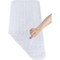Vinyl Non-Slip Bath Mats Slips Away Extra long Clear