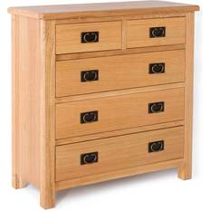 Roseland Furniture Surrey Oak 2 Over 3 Chest of Drawer